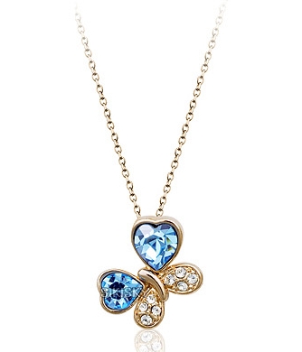 Swarovski Butterfly Necklace JY58338 Blue