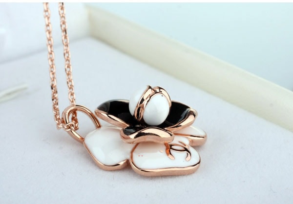 Flower Necklace Import JY58339 Black