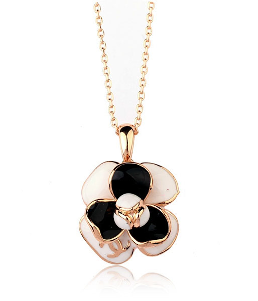 Flower Necklace Import JY58339 Black