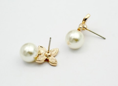 Butterfly Earrings Import JY58340 Pearl