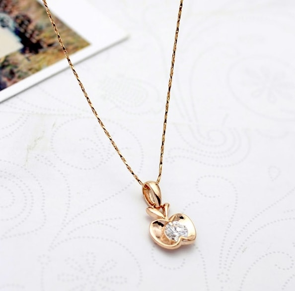 Apple Zircon Necklace Import JY58342 Gold