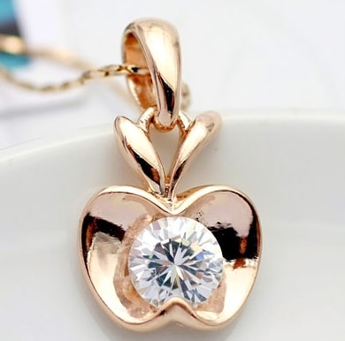 Apple Zircon Necklace Import JY58342 Gold