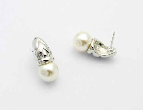 Pearl Earrings Import JY58348 Silver