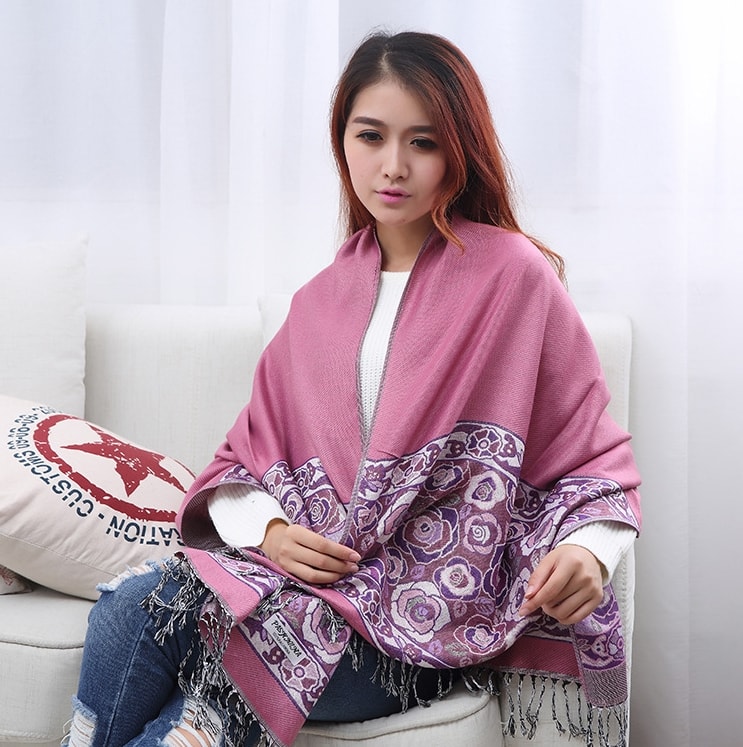 Pashmina Premium Import JY58365 Pink