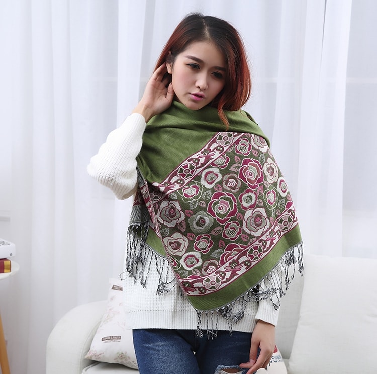 Premium Pashmina Import JY58368 Green