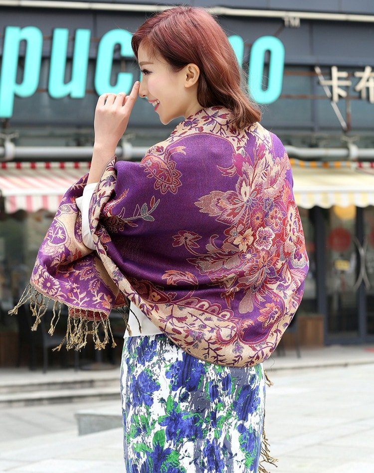 Premium Pashmina Korea JY58379 Purple