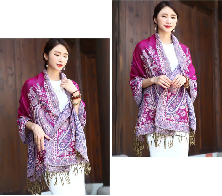 High Quality Syal Import JY58393 Violet