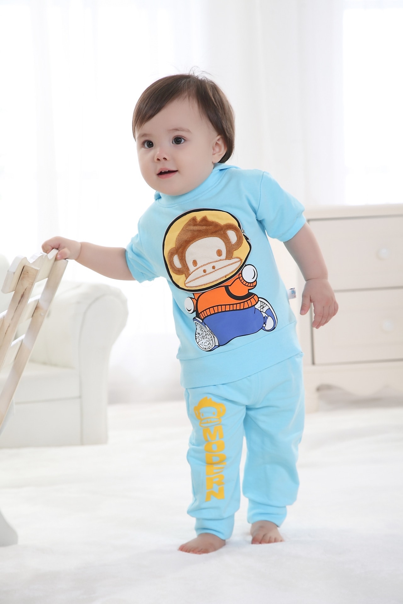 Kids Monkey Suit Import KD3 Sky Blue