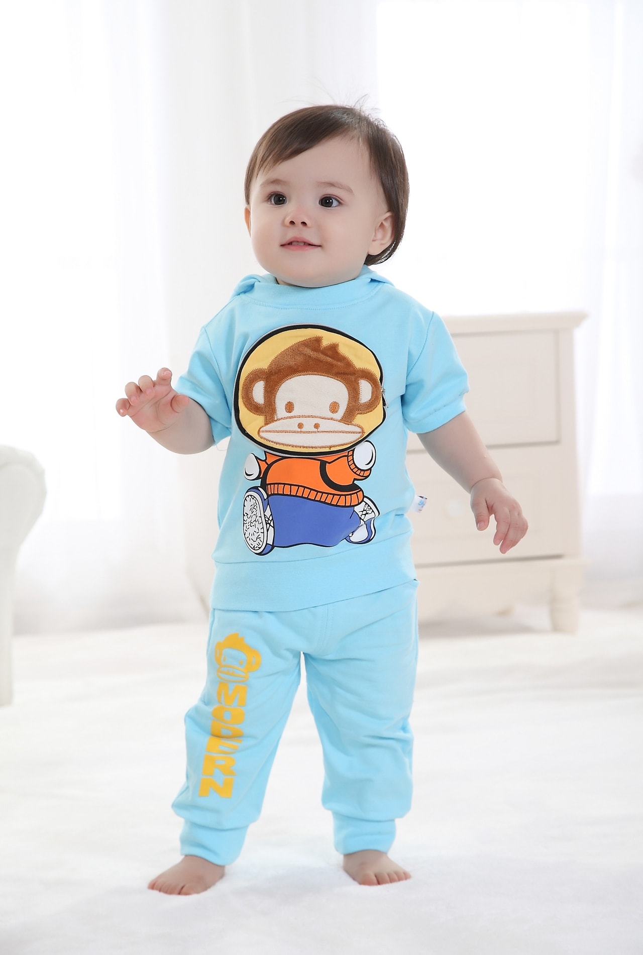 Kids Monkey Suit Import KD3 Sky Blue