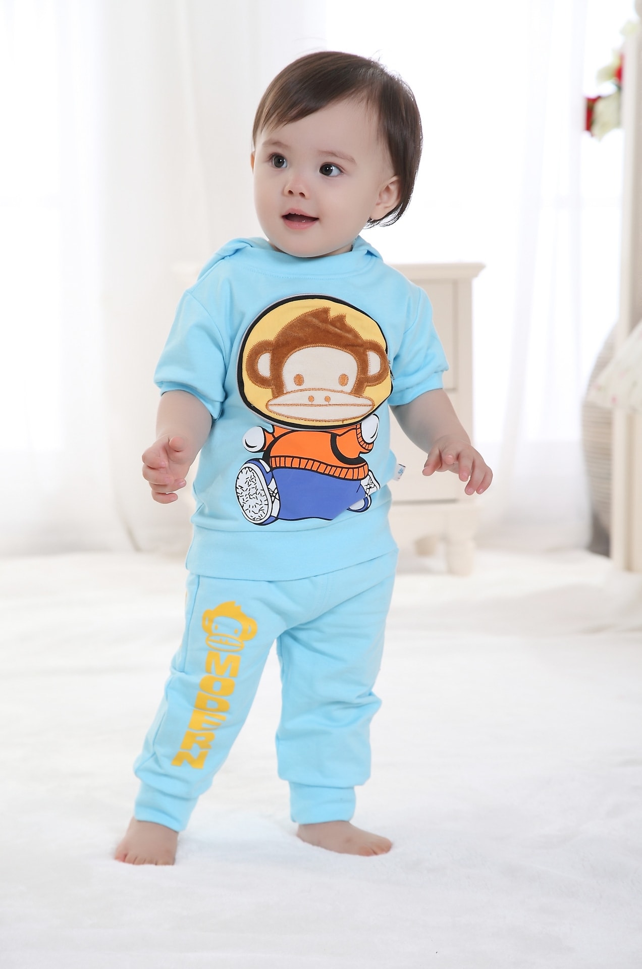 Kids Monkey Suit Import KD3 Sky Blue