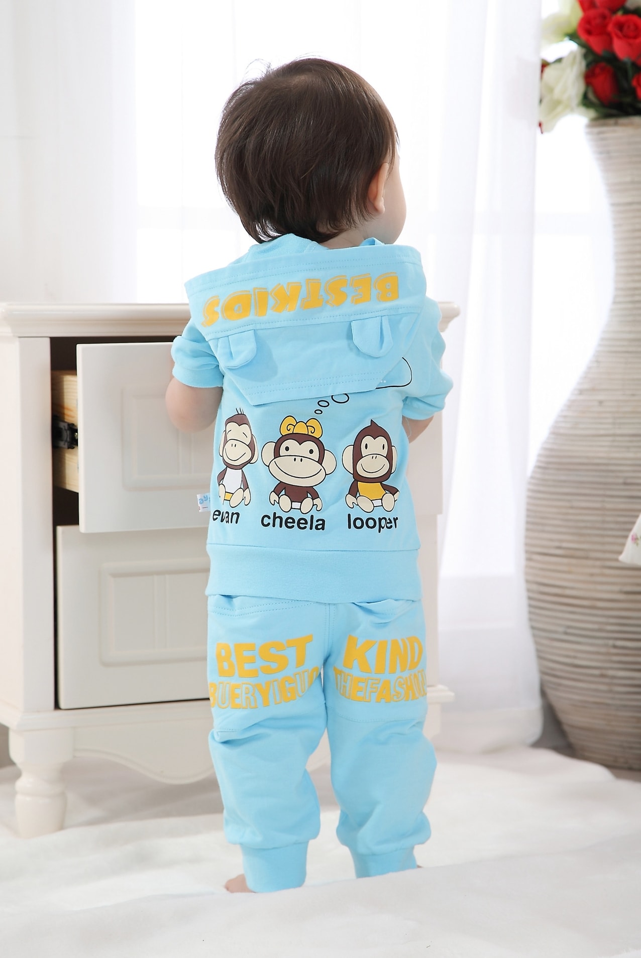 Kids Monkey Suit Import KD3 Sky Blue