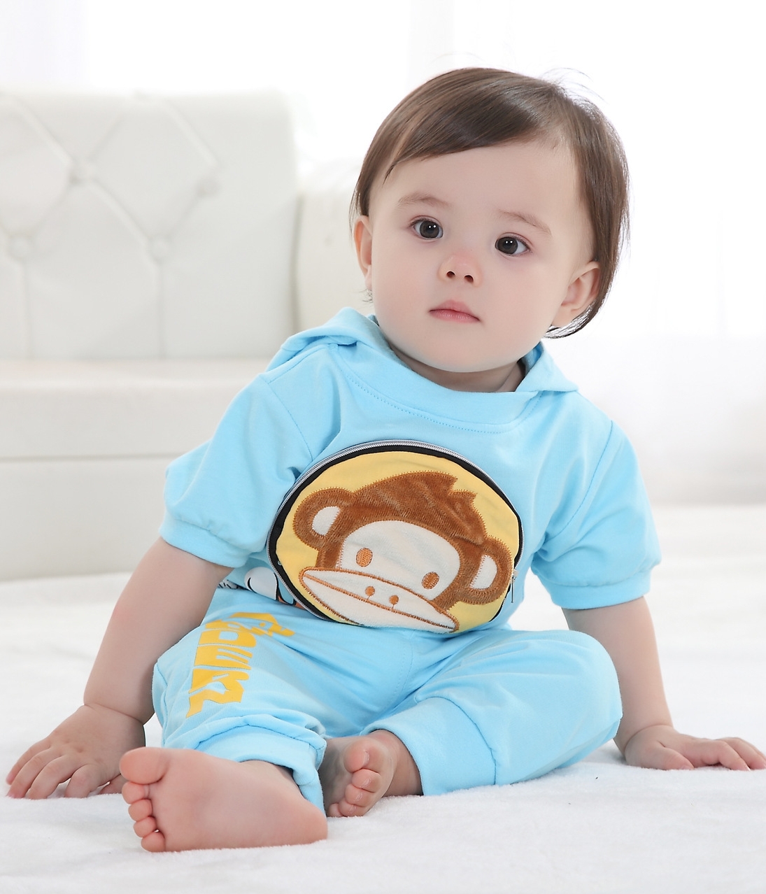 Kids Monkey Suit Import KD3 Sky Blue Tamochi Toko baju 