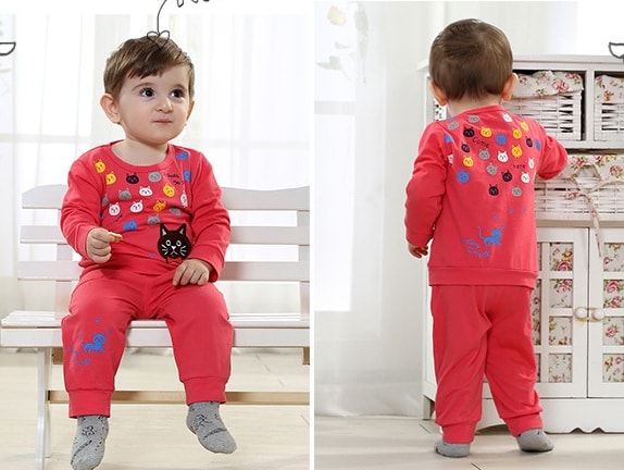 Kids BabyRow Suit Import KD6 Red