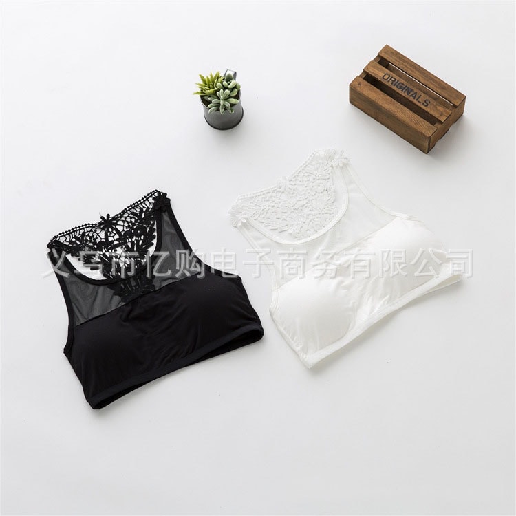 Lace Bra Vest Import LG124 Black