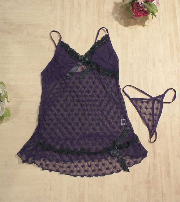 Silk Lingerie Import LG152 Purple