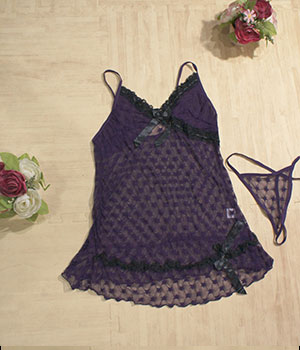 Silk Lingerie Import LG152 Purple