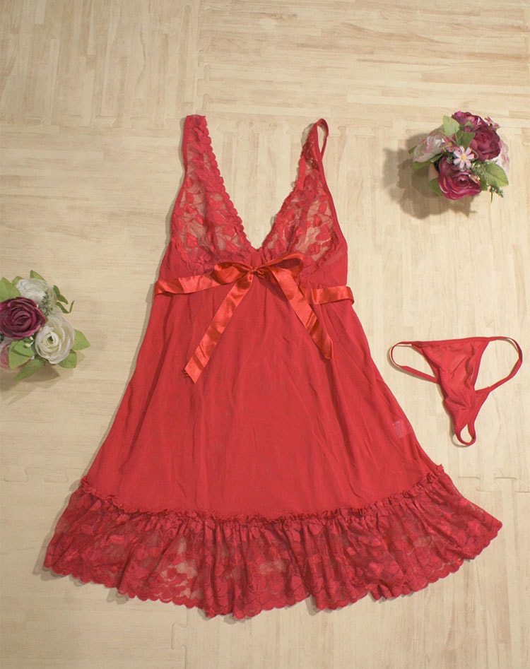 Silk Lingerie Import LG153 Red