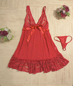 Silk Lingerie Import LG153 Red