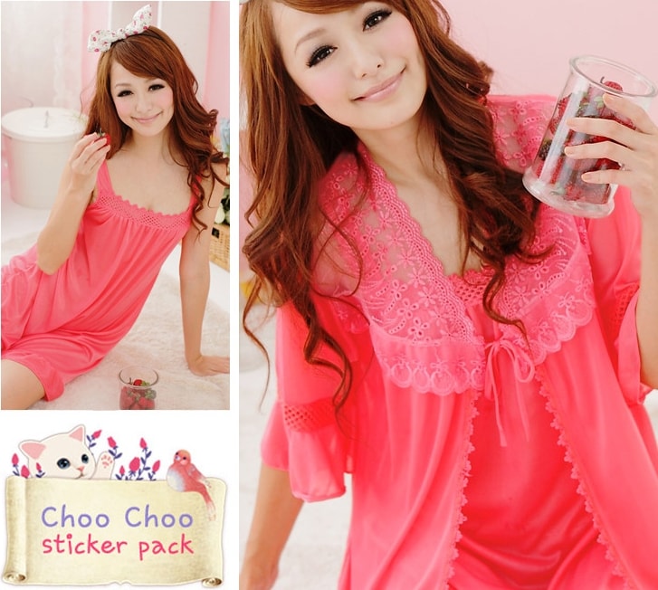 Lingerie Set Import LG158 Dark Pink