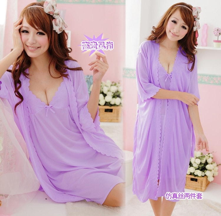 Lingerie Korea Set Import LG167 Purple