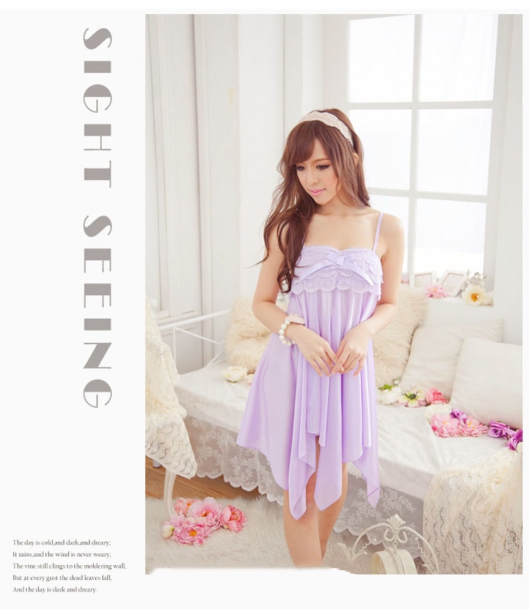 Silk Lingerie Korea Import LG172 Violet