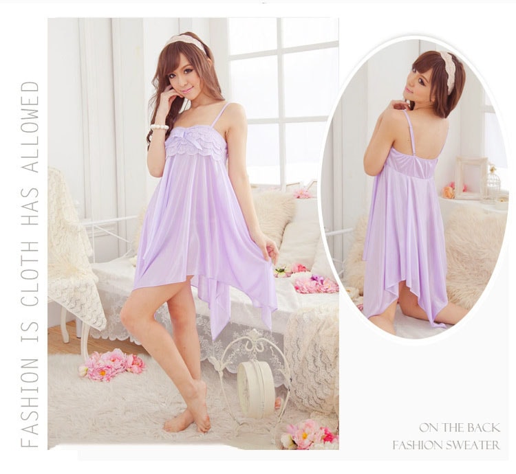 Silk Lingerie Korea Import LG172 Violet