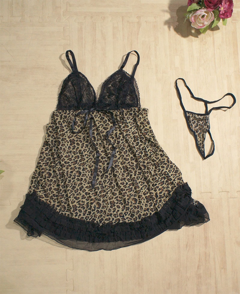 Silk Lingerie Import LG214 Leopard