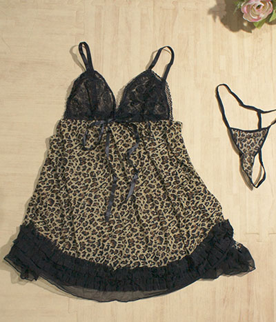 Silk Lingerie Import LG214 Leopard