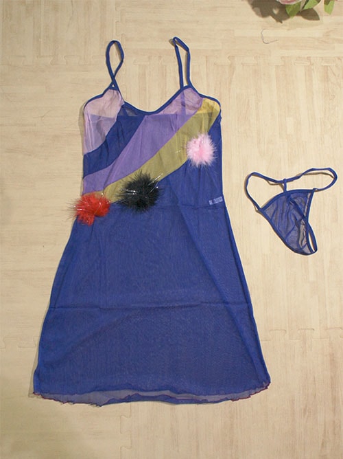 Silk Lingerie Import LG217 Blue