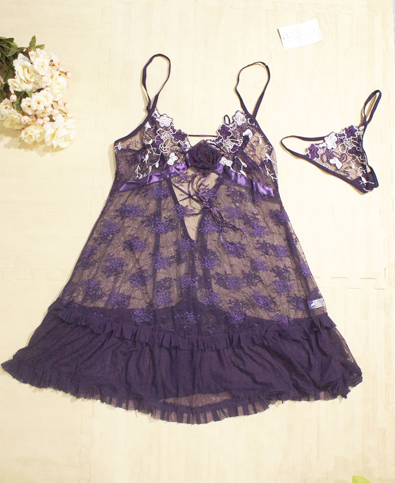 Silk Lingerie Import LG223 Purple