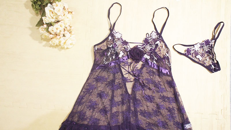 Silk Lingerie Import LG223 Purple