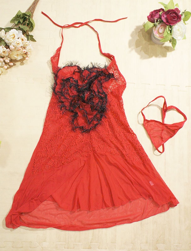 Silk Lingerie Import LG225 Red