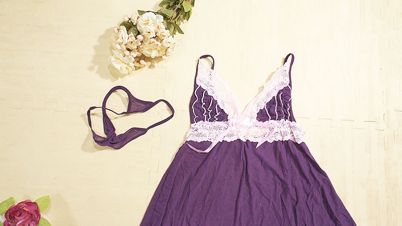 Silk Lingerie Import LG227 Purple