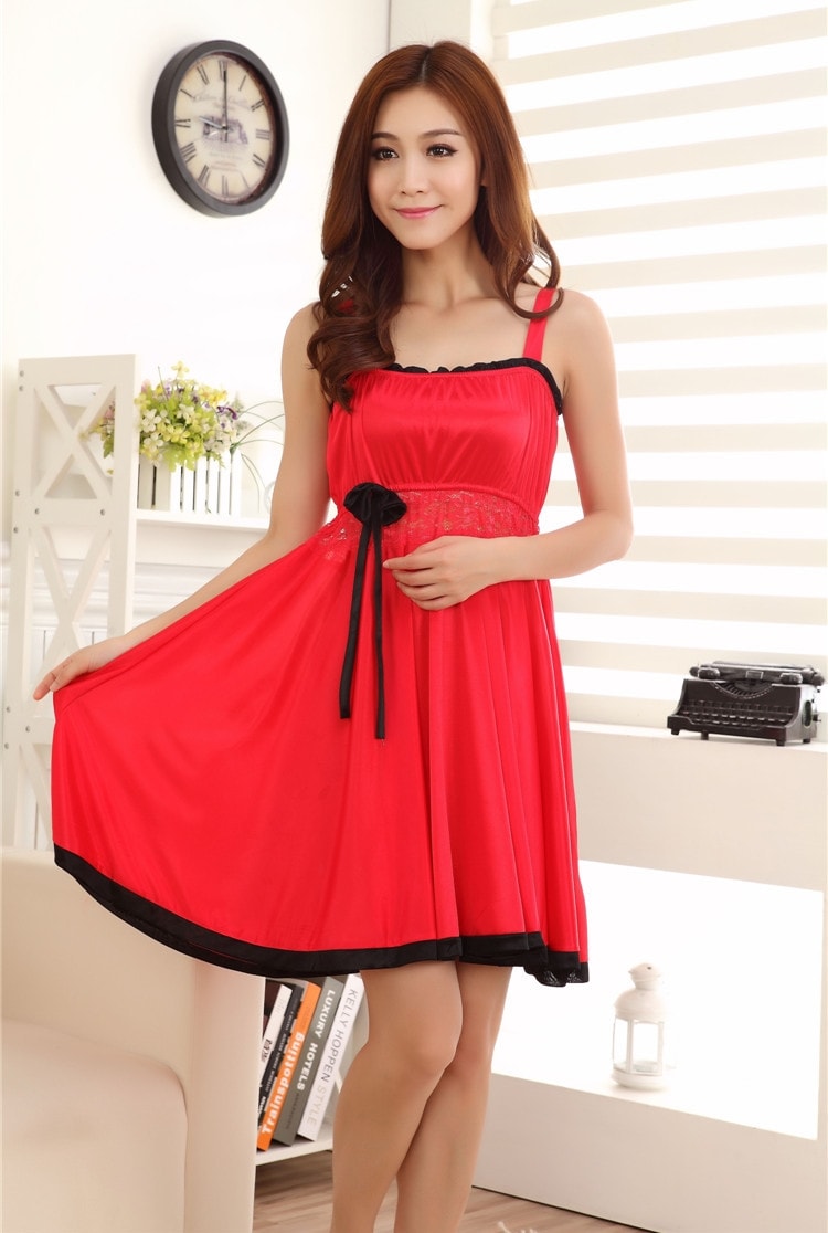 Silk Lingerie Korea Import LG236 Red