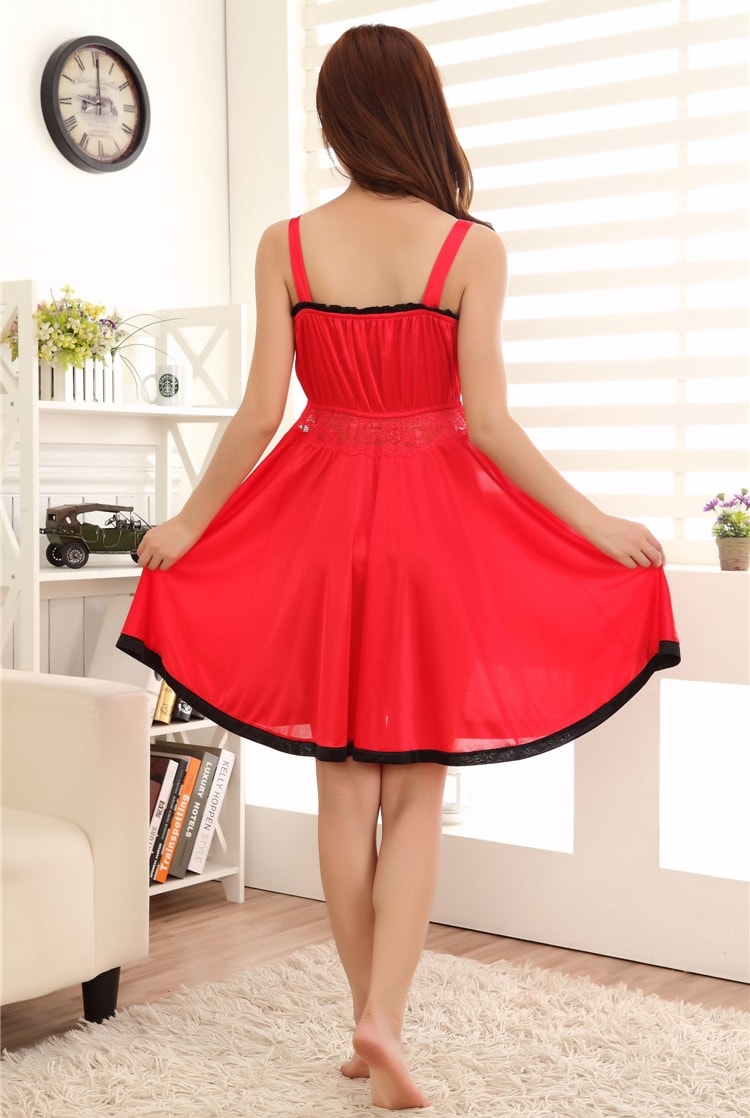 Silk Lingerie Korea Import LG236 Red