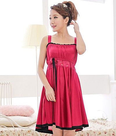 Silk Lingerie Korea Import LG238 Pink