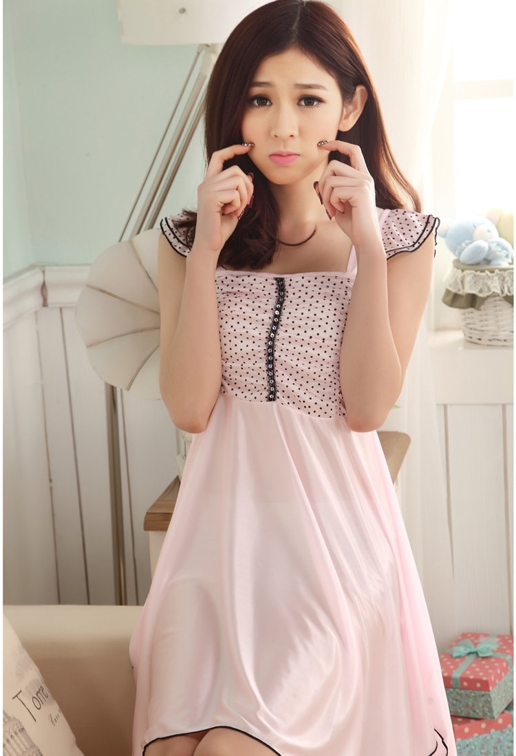 Silk Lingerie Korea Import LG249 Light Pink