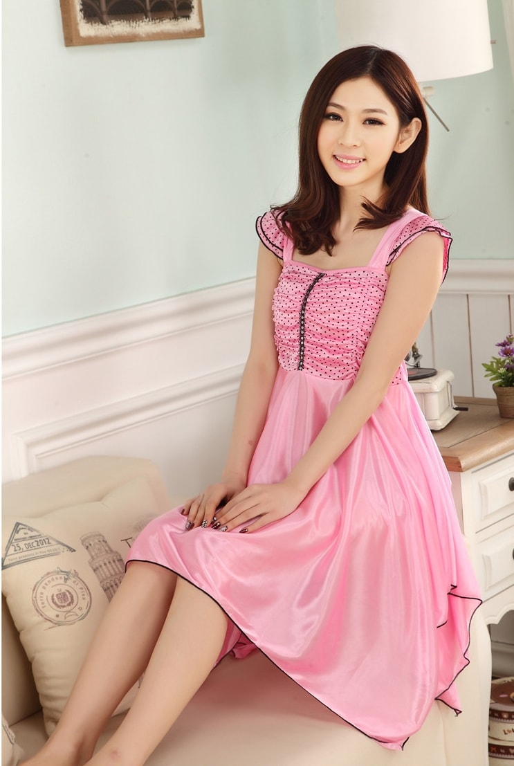 Silk Lingerie Korea Import LG250 Pink