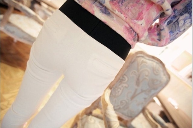 Velvet Pants PS441 White