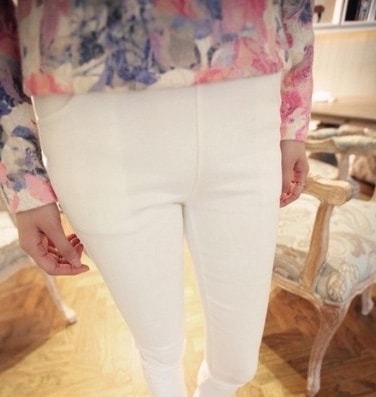 Velvet Pants PS441 White