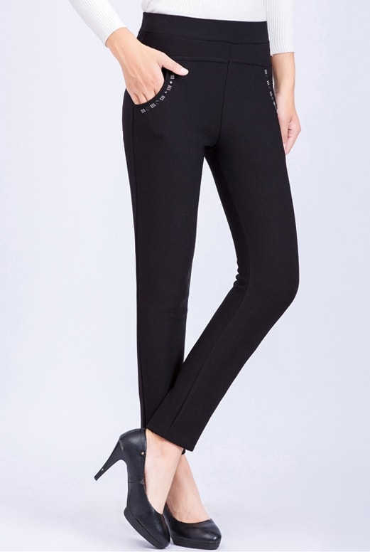 Casual Office Pants Import PS511 Black