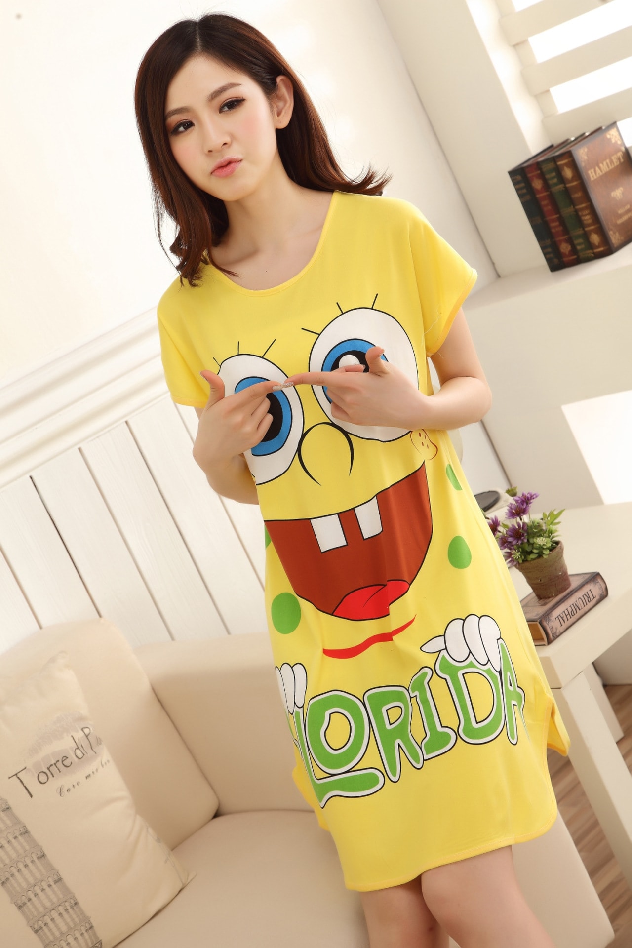 Piyama Spongebob Import PY19 Yellow