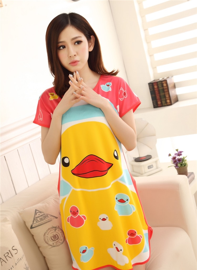 Piyama Kartun Ducky Import PY23 Pink