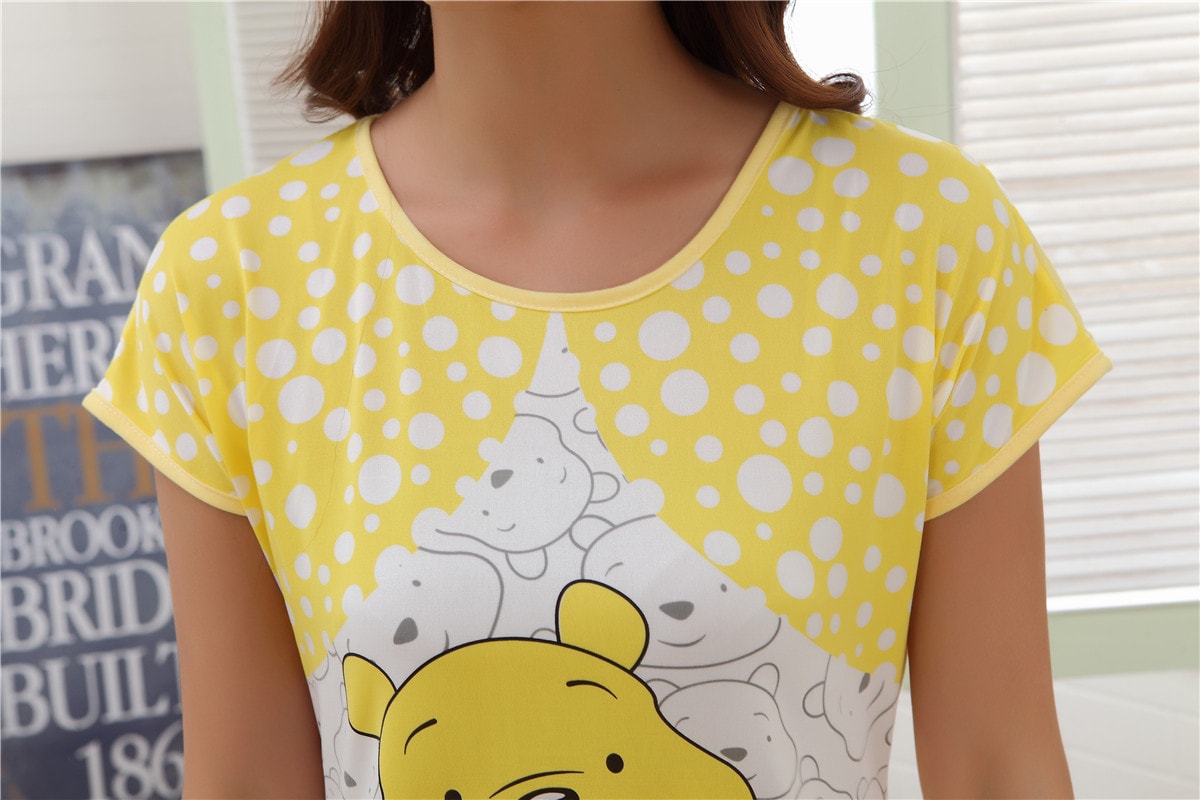 Piyama Kartun Winnie Pooh PY27 Yellow