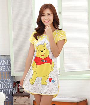 Piyama Kartun Winnie Pooh PY27 Yellow