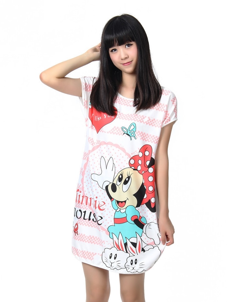 Piyama Minnie Mouse Import PY33 White