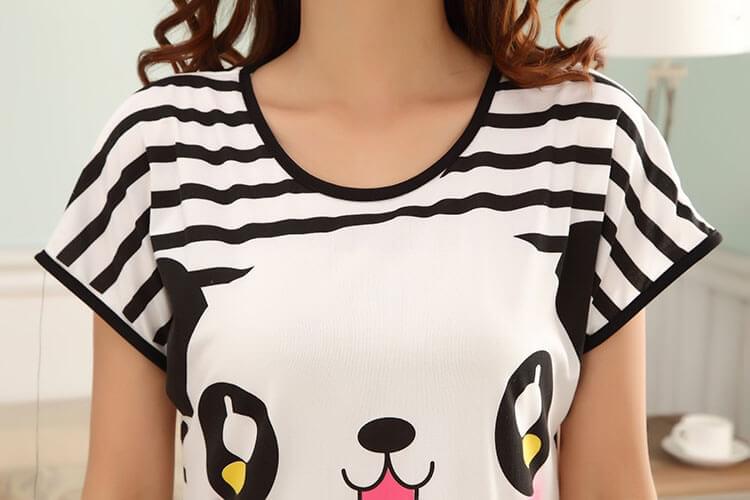 Piyama Kartun Panda Import PY37 White