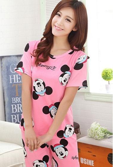 Piyama Karakter Mickey Import PY49 Pink