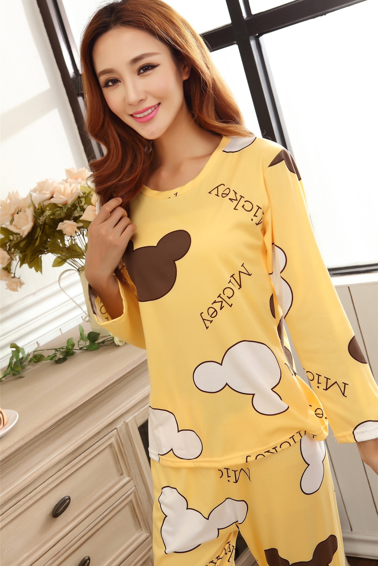 Piyama Karakter Mickey Set PY54 Yellow