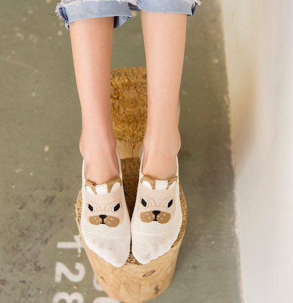 Japanese Ankle Socks Import SC23 White